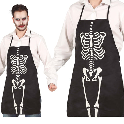 Halloween-forklæde skelet