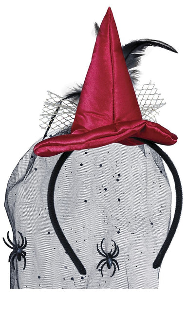 Rødt Halloween-hårbånd Heksehat