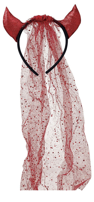 Rødt hårbånd Djævel med slør