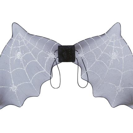 Sort flagermus med halloweenvinger, 60 cm