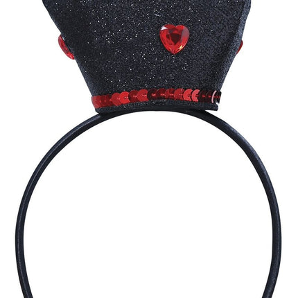 Sort hårbånd med krondiamanter