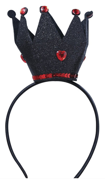 Sort hårbånd med krondiamanter