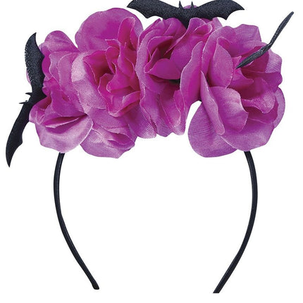 Halloween-hårbånd med flagermusblomster