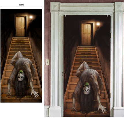 Halloween-dørplakat Spøgelse 180 cm x 80 cm