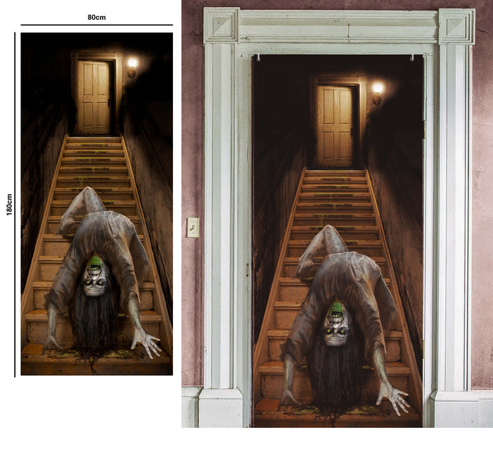 Halloween-dørplakat Spøgelse 180 cm x 80 cm