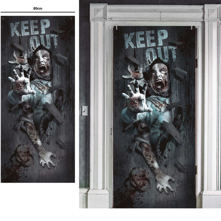 Halloween-dørplakat Zombie 180 cm x 80 cm