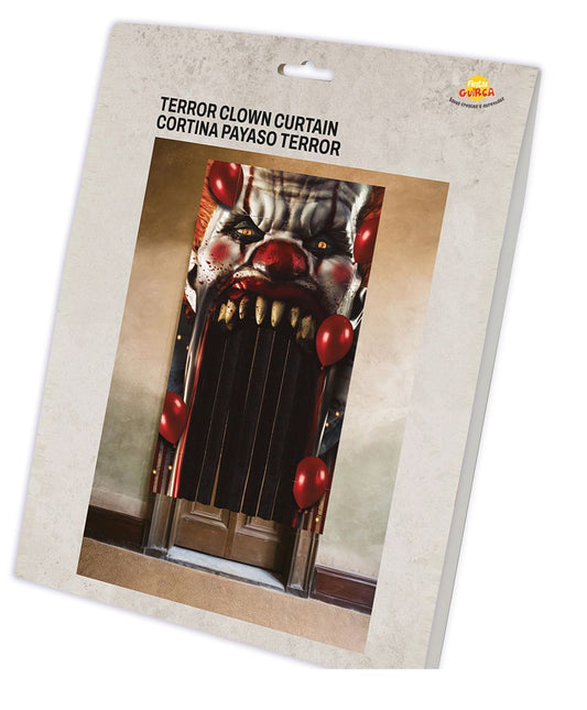 Halloween-dørforhæng Horror Clown 2,4 m