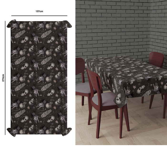 Halloween-borddug Kirkegård 2,74 m