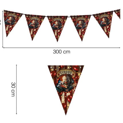 Halloween-guirlande Klovn 3m