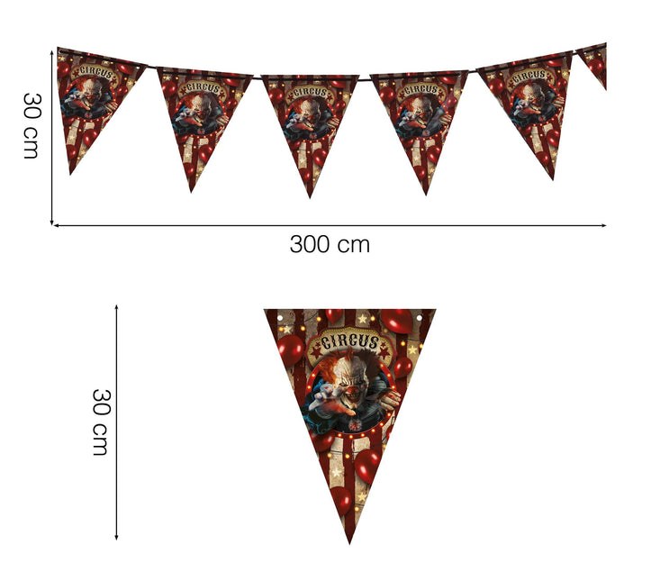 Halloween-guirlande Klovn 3m