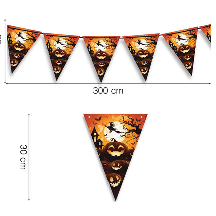Halloween-guirlande græskar 3m