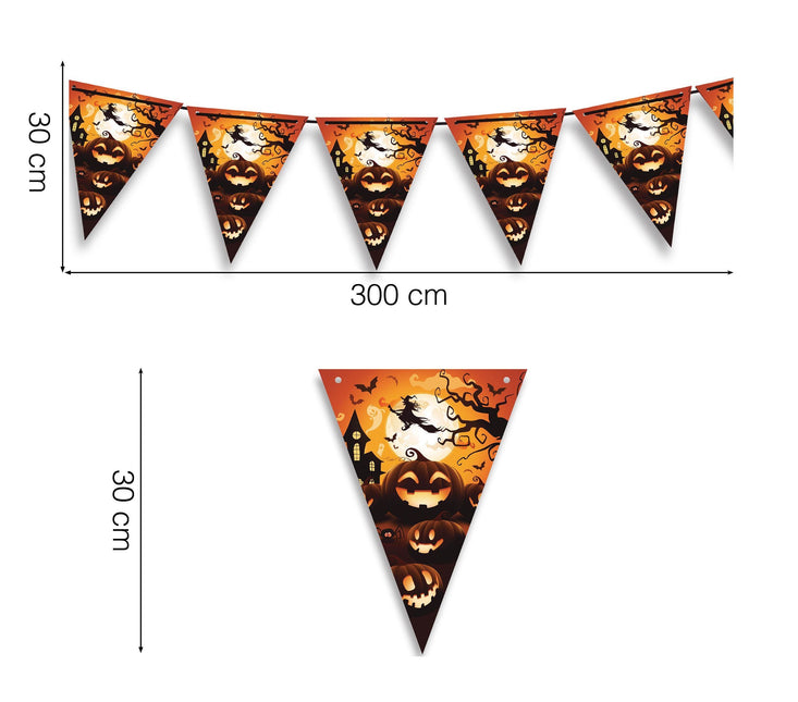 Halloween-guirlande græskar 3m