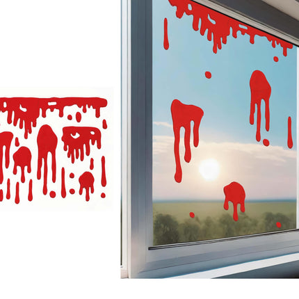 Halloween-vinduesdekoration Blod 25 cm