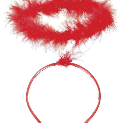 Engel med rødt hårbånd