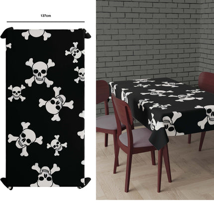 Halloween-borddug med kranium 2,74 m