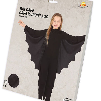 Sort halloweenkostume flagermus barn