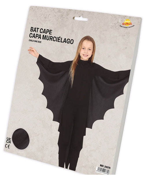 Sort halloweenkostume flagermus barn