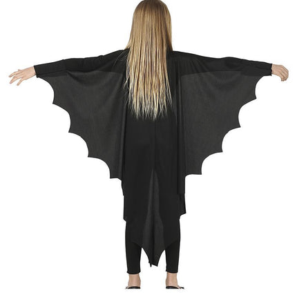 Sort halloweenkostume flagermus barn