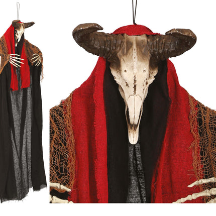 Halloween-dukke Vædder med lys 1,5 m