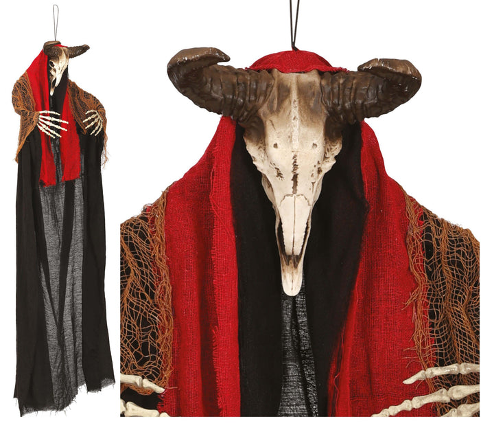 Halloween-dukke Vædder med lys 1,5 m