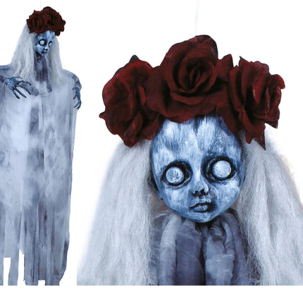 Halloween dukke spøgelsespige 1m