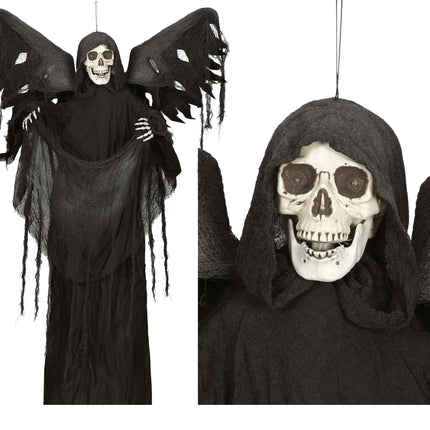 Halloween-dukkeskelet med lys og lyd 1,6 m