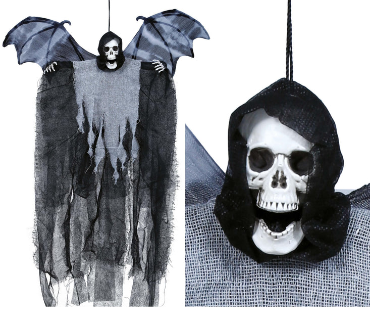 Halloween-dukke skelet med vinger 60 cm