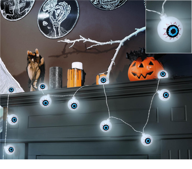 Halloween lysguirlande LED øjne 1,3 m