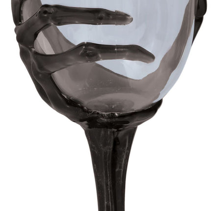 Halloween vinglas skelet hånd 18,5 cm