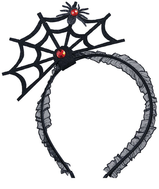 Halloween-hårbånd med spindelvæv