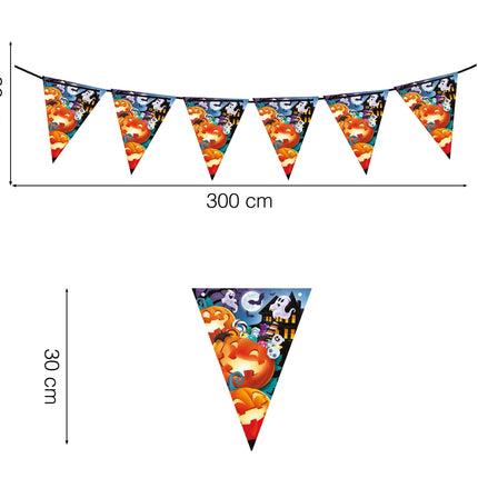 Halloween-guirlande græskar 3m