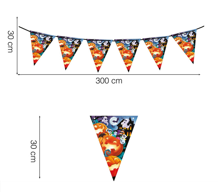 Halloween-guirlande græskar 3m