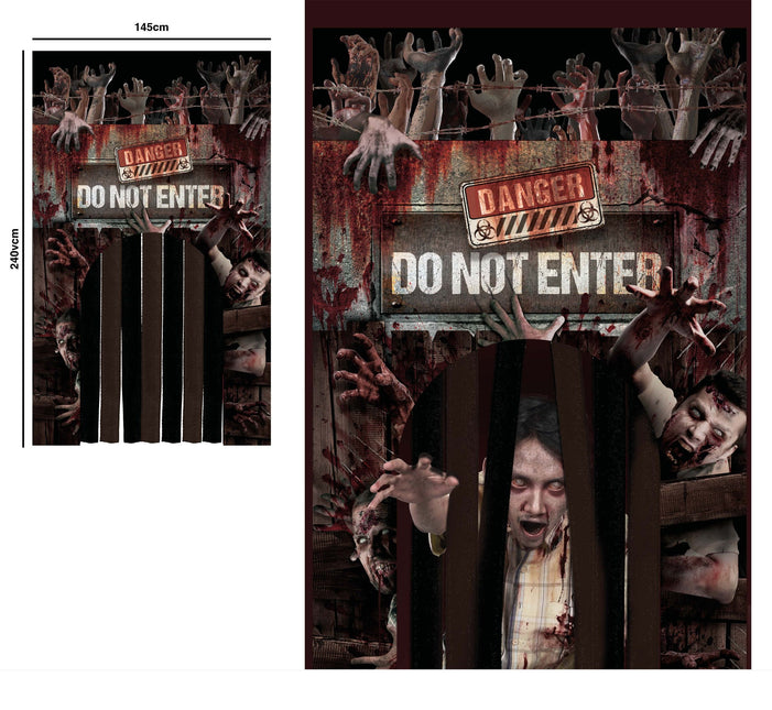 Halloween-dørforhæng Dont Enter 2,45 m