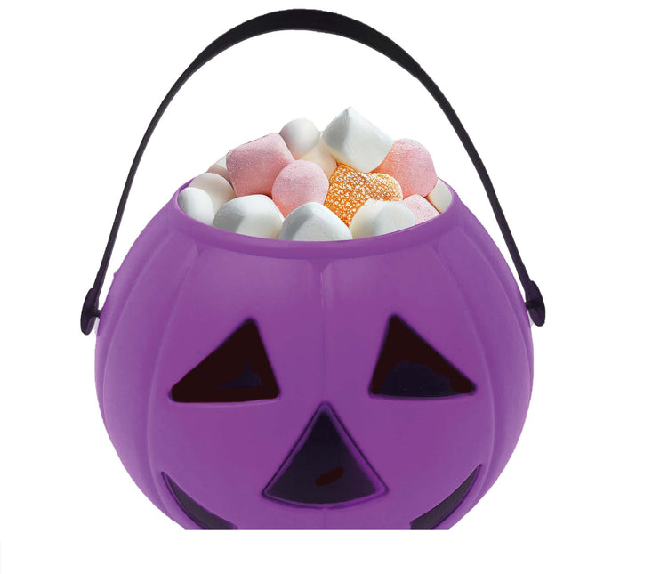 Paarse Halloween Snoep Emmer Pompoen 15cm