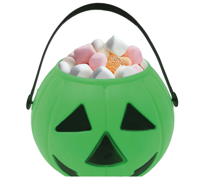 Groene Halloween Snoep Emmer Pompoen 15cm