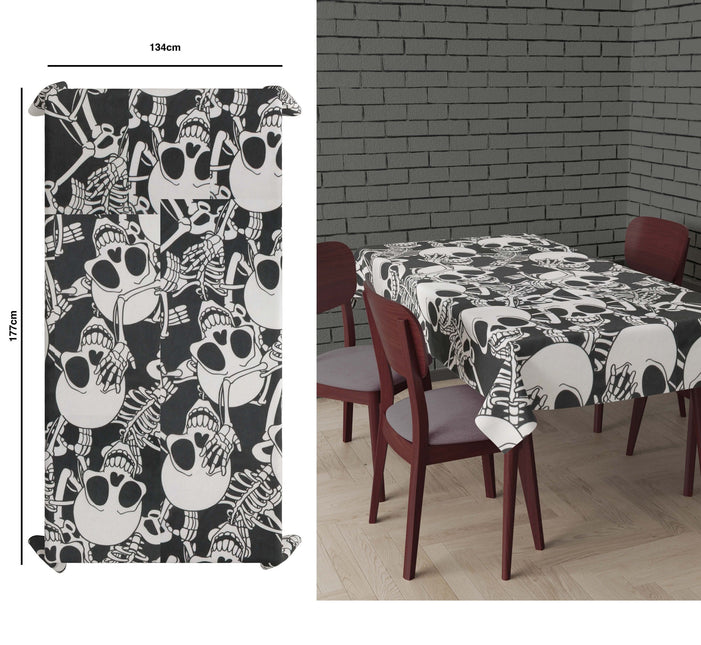Halloween-borddug med kranium 1,77 m