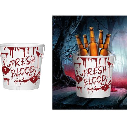 Hvid halloween-borddekorationsspand