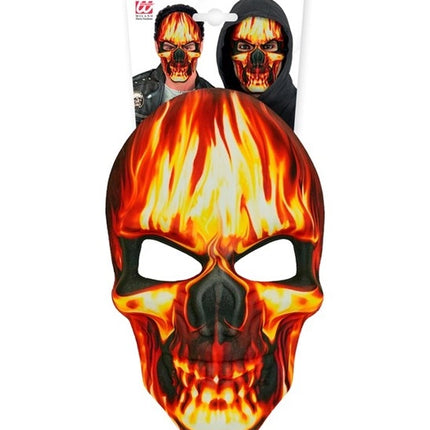 MASKE MED BRÆNDENDE KRANIUM - STOF
