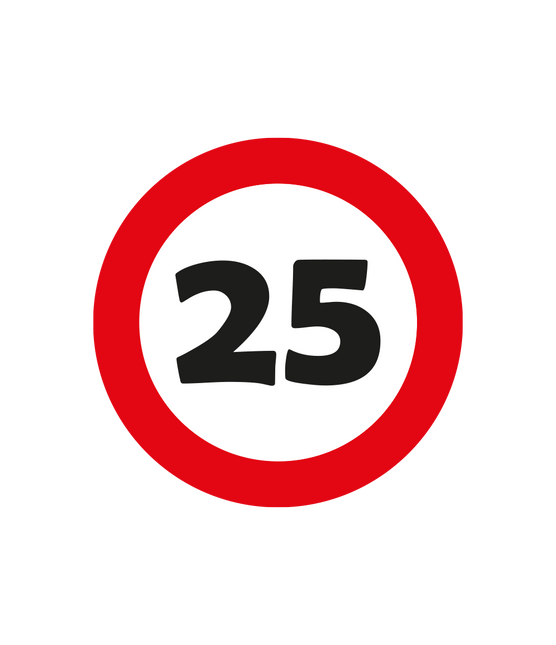 25 Jaar Tafelconfetti 2,5cm van Paper Dreams koop je bij Partywinkel