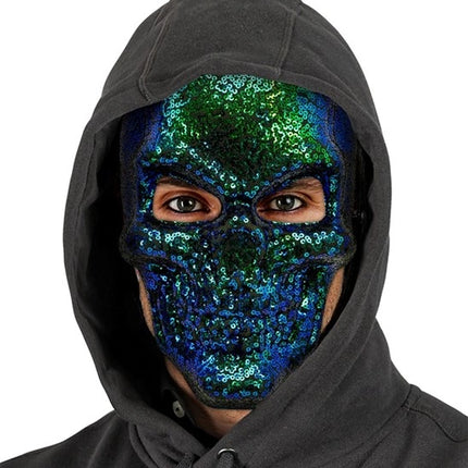 MASKE MED KRANIUM - PAIETTER
