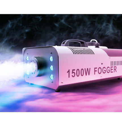 Røgmaskine med lys og kontrol 1500W