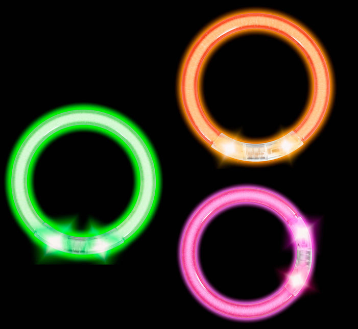 Farvet armbånd Glow In The Dark 8cm 4stk