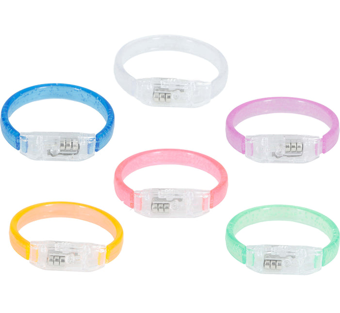 Farvet armbånd Glow In The Dark 8cm 4stk