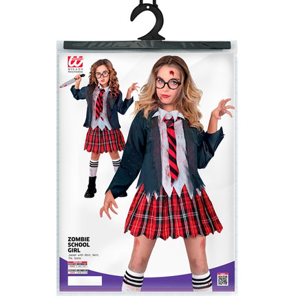 Zombie-kostume til piger, 4-delt