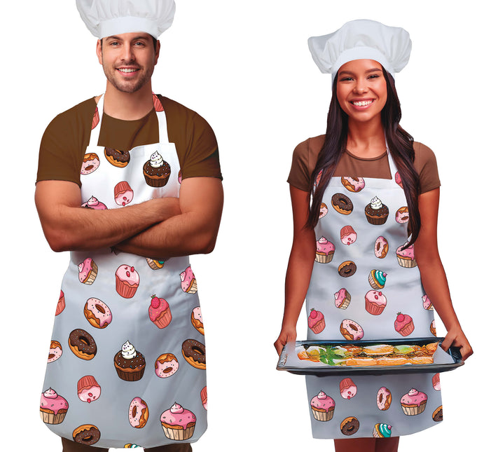 Cupcakes med farvet forklæde