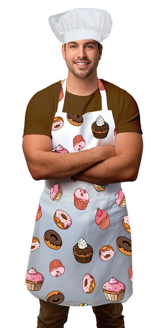 Cupcakes med farvet forklæde