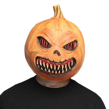 Latex-hovedmaske: Græskar-monster