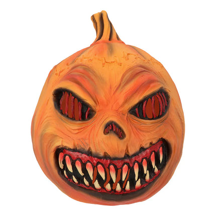 Latex-hovedmaske: Græskar-monster