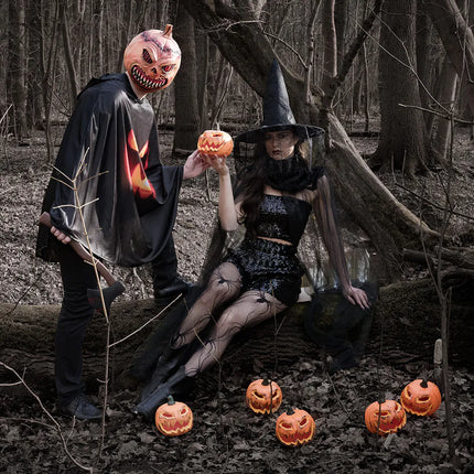 Latex-hovedmaske: Græskar-monster