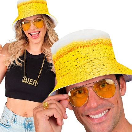 Øl-buckethat, gul